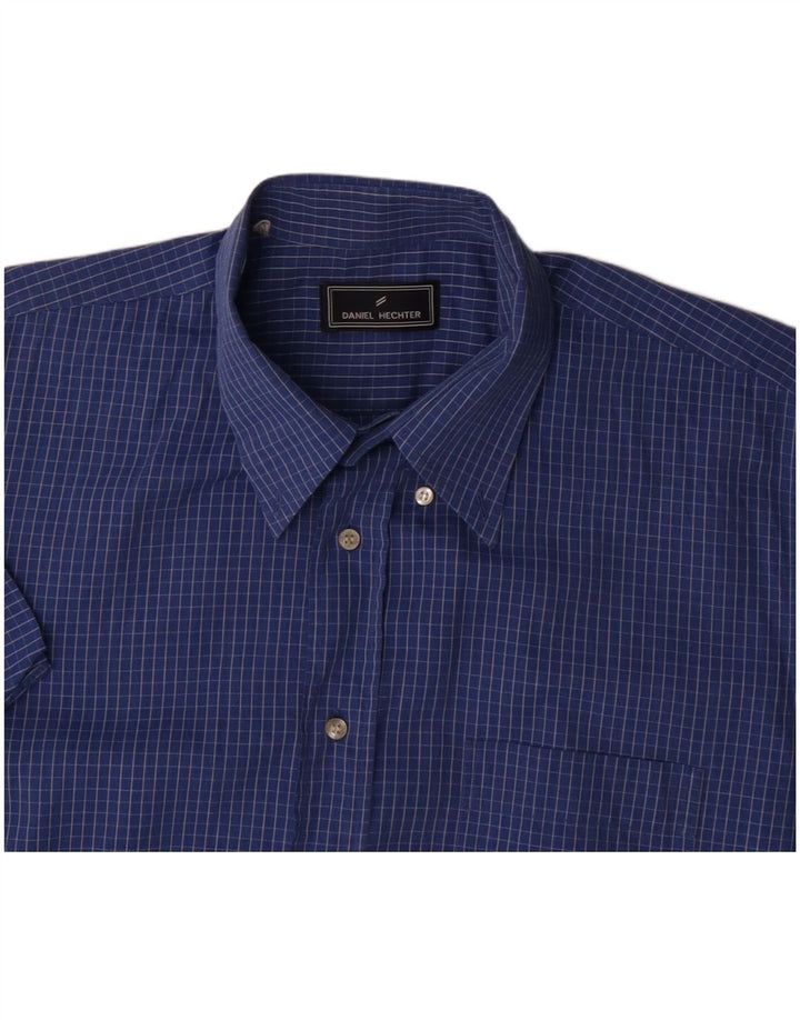 Camicia a maniche corte da uomo Daniel Hechter XL a quadri blu