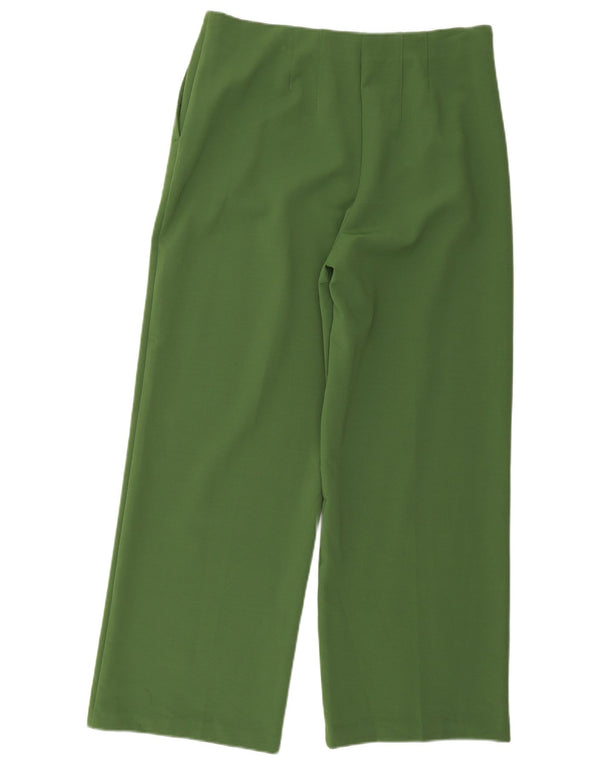 Pantaloni casual a vita alta da donna Marks & Spencer UK 16 Large W32 L28 Verde