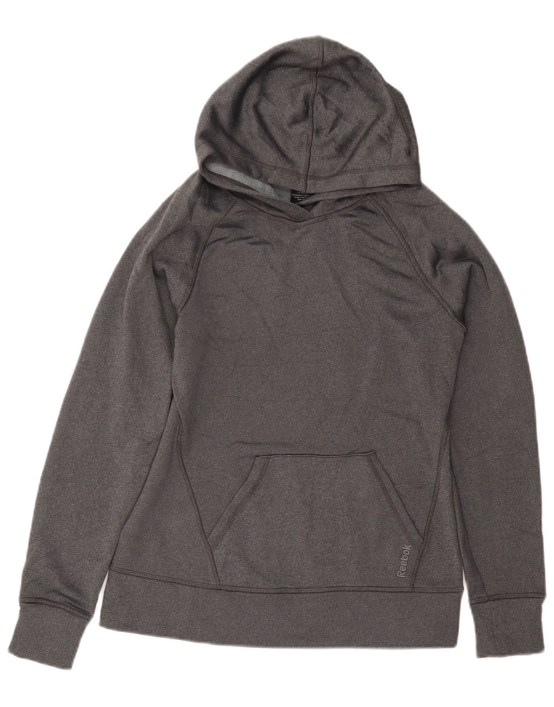 Maglia con cappuccio REEBOK da donna UK 10 Small Poliestere grigio