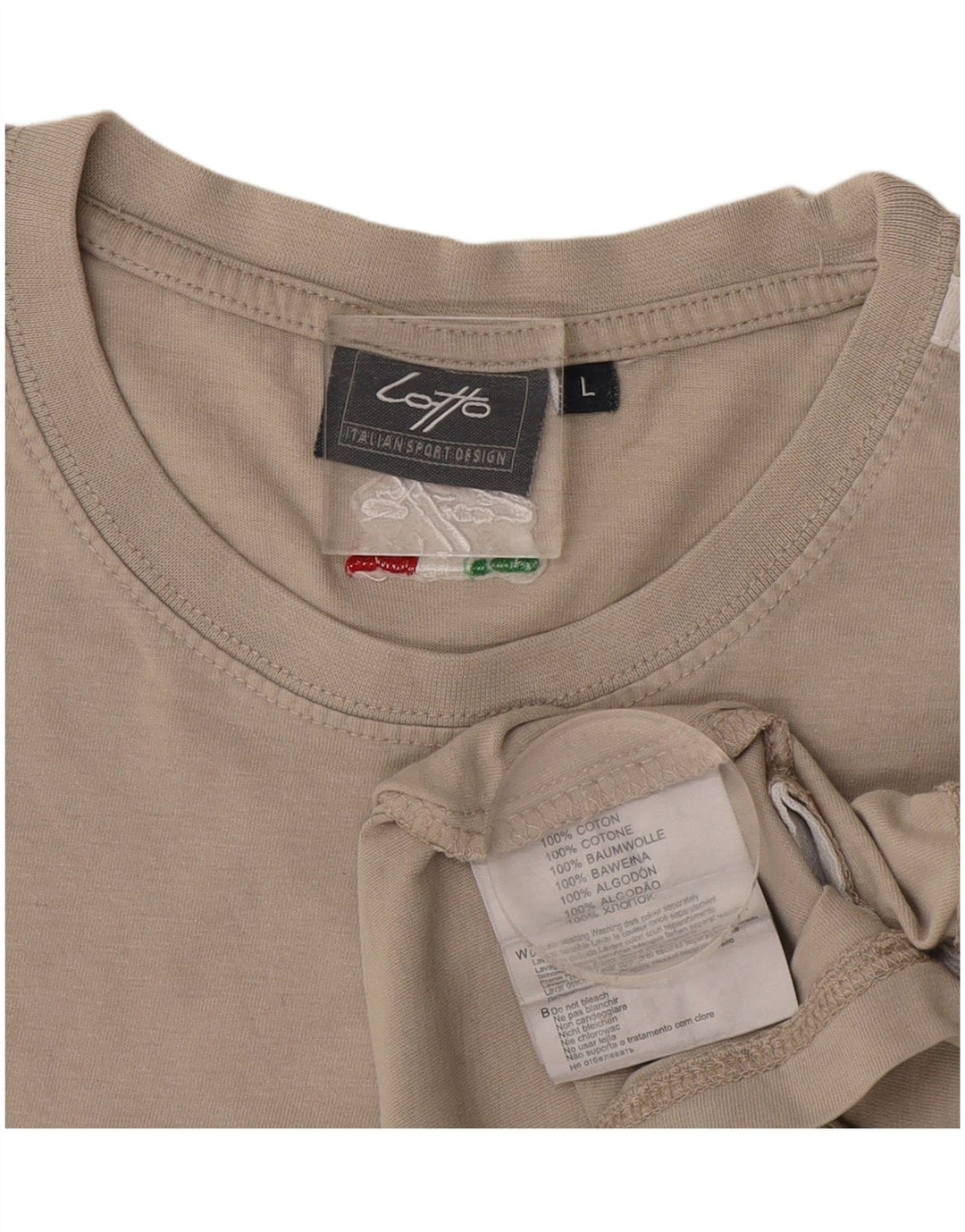 T-shirt da uomo Lotto Top Large in cotone grigio