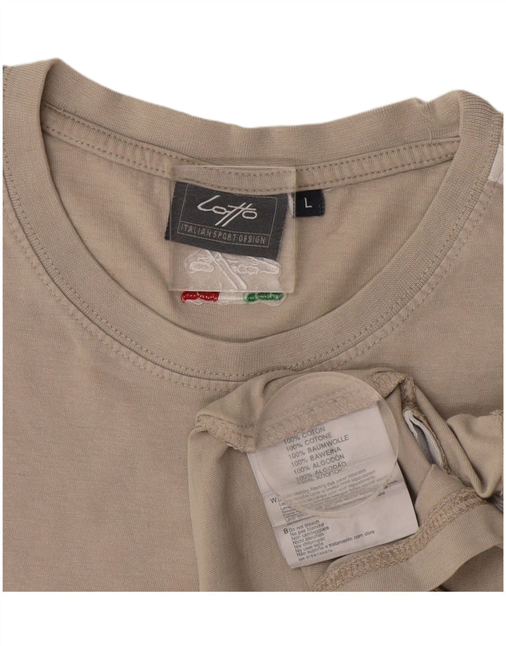 T-shirt da uomo Lotto Top Large in cotone grigio