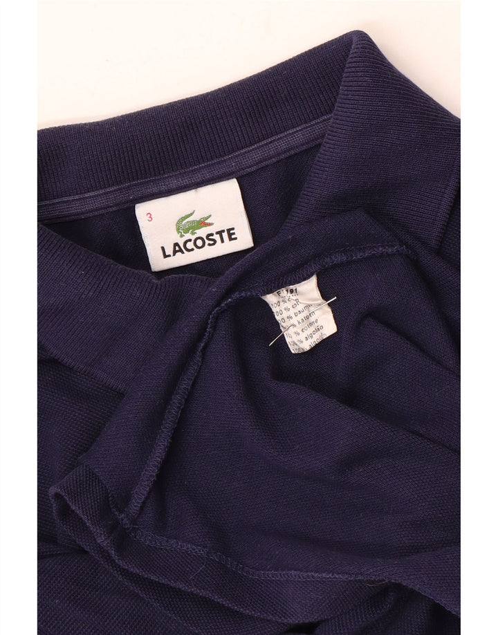 Polo da uomo Lacoste taglia 3 piccola in cotone blu navy