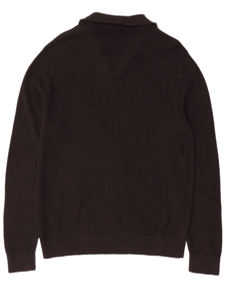 Maglione maglione da uomo con collo alto Massimo Dutti XL in cotone nero