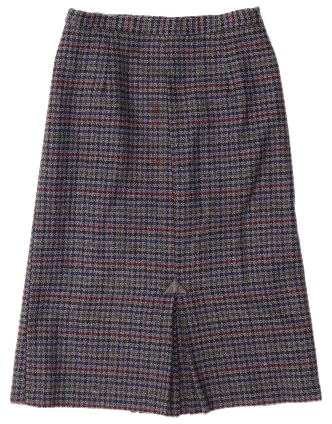 Gonna a tubino vintage da donna UK 14 media W28 pied de poule blu