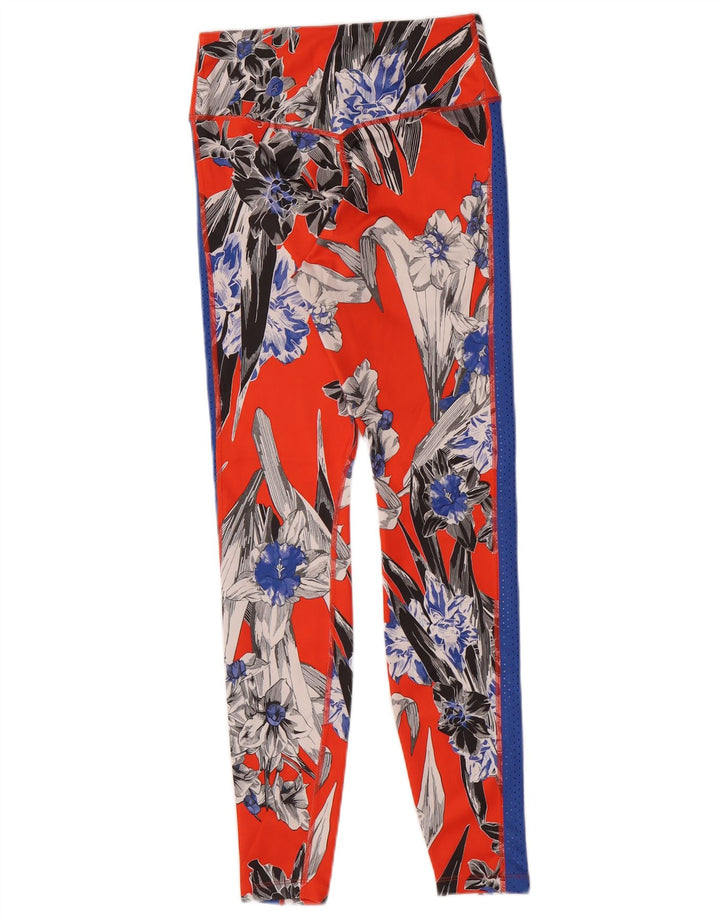 Leggings Nike Dri Fit da donna UK 10 piccolo rosso floreale