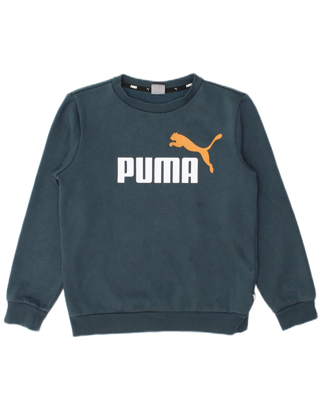 Felpa grafica da ragazzo Puma 11-12 anni in cotone blu