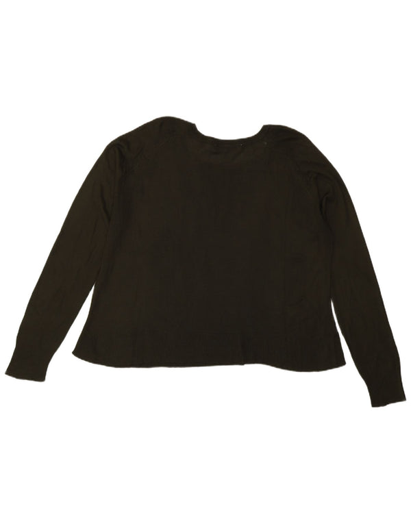 Maglione corto con scollo a barca da donna Zara UK 14 Verde medio