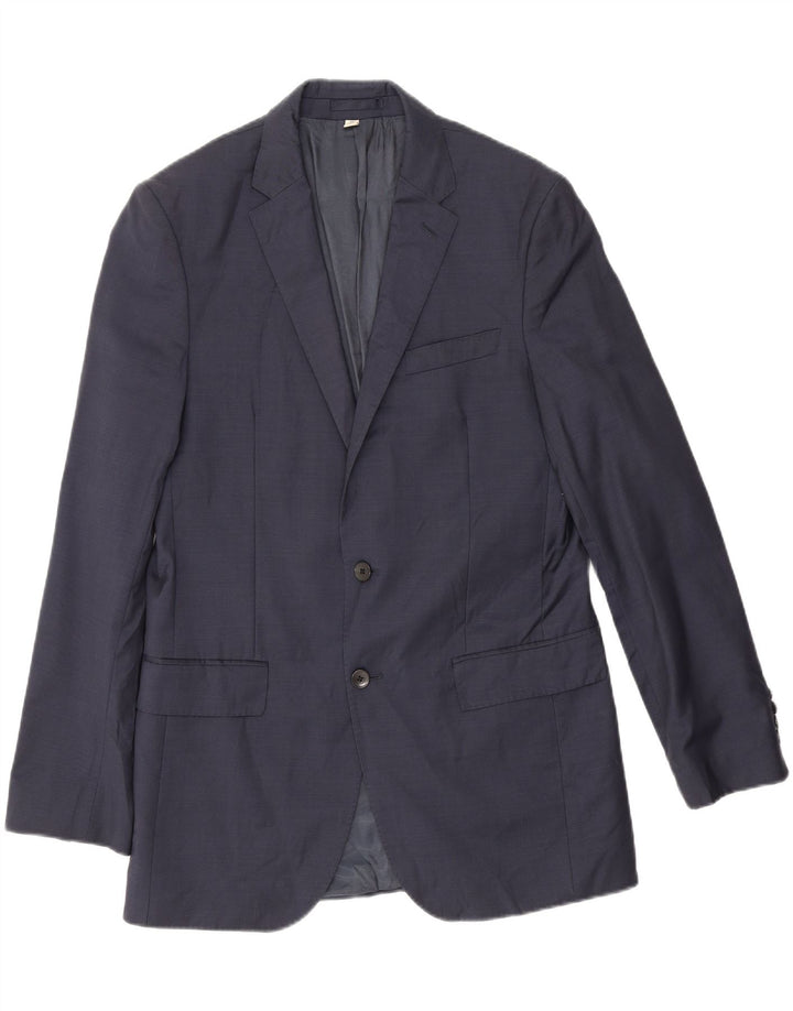 Giacca blazer lunga da uomo Marks & Spencer UK 40 medio blu navy