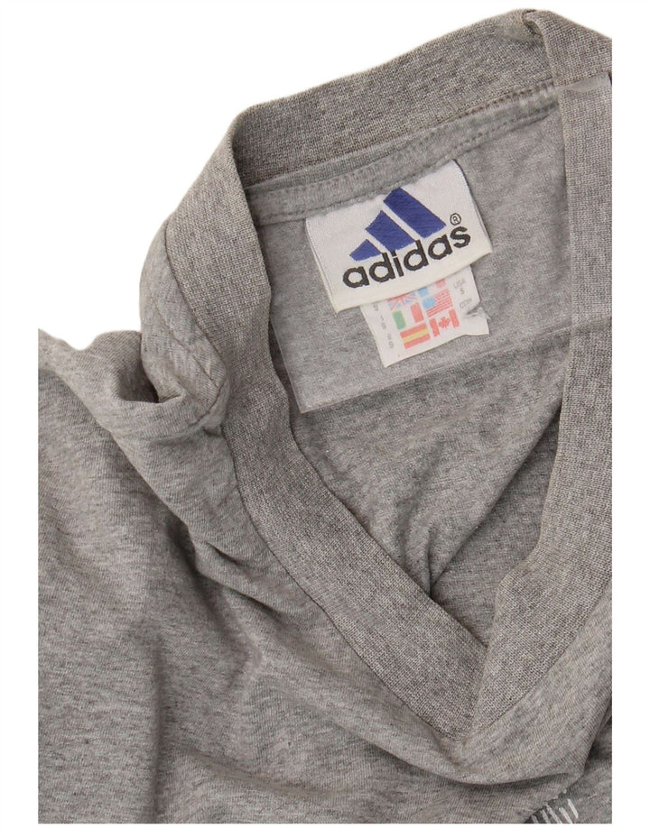 T-shirt grafica da uomo ADIDAS Top piccola in cotone grigio