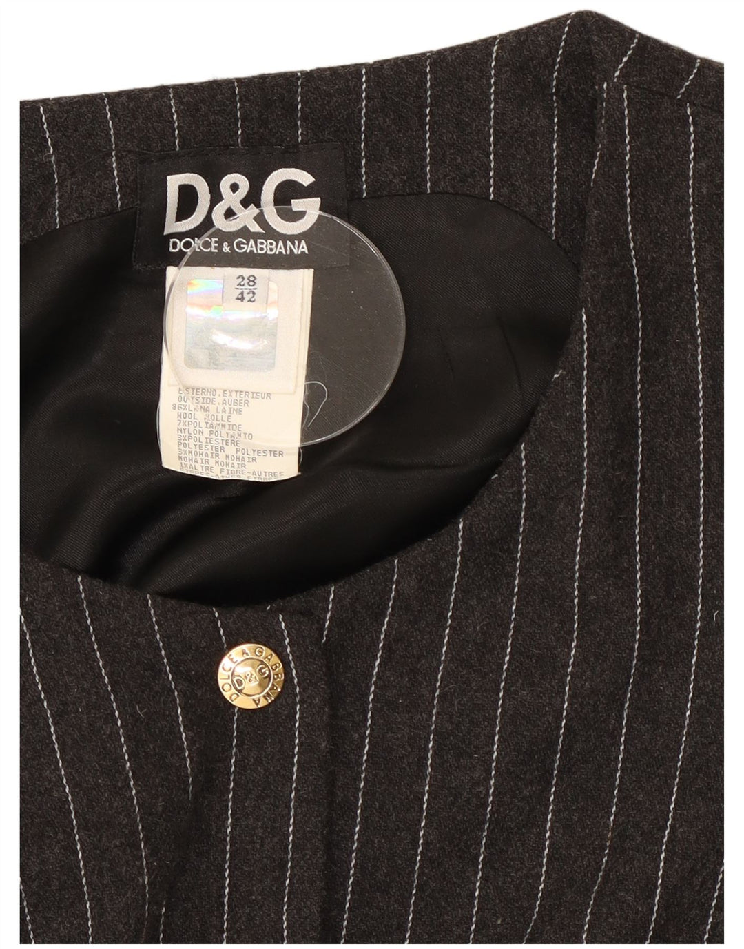 Abito lungo da donna a maniche lunghe Dolce & Gabbana IT 42 Gessato grigio medio
