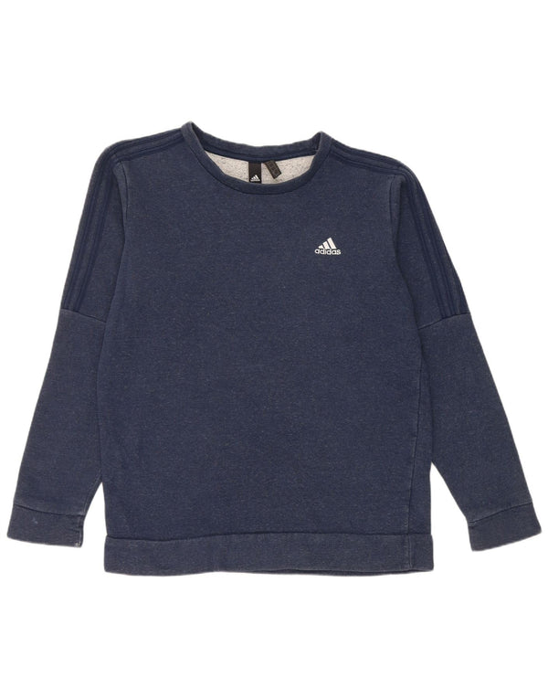 Felpa da uomo Adidas maglione medio blu navy in cotone