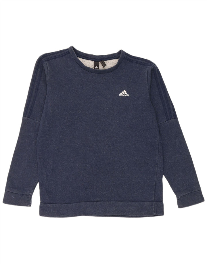 Felpa da uomo Adidas maglione medio blu navy in cotone