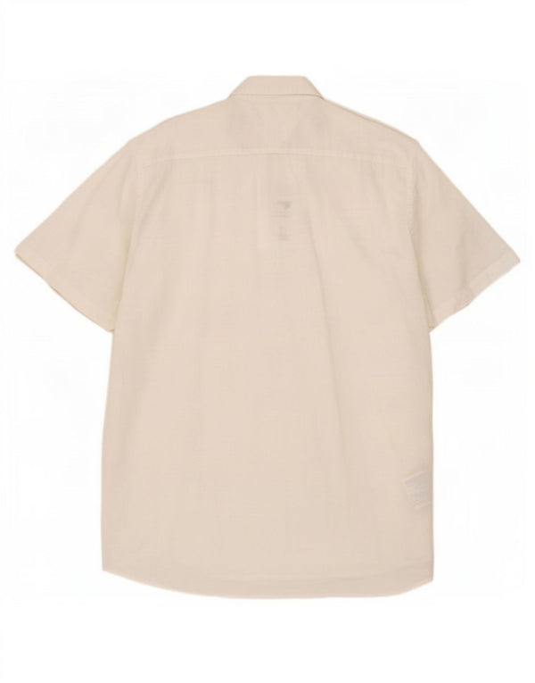 Camicia a maniche corte da uomo Tommy Hilfiger 2XL cotone bianco