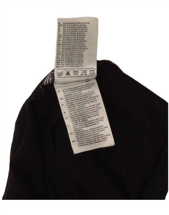 Canottiera Adidas da donna UK 8 piccola in cotone nero
