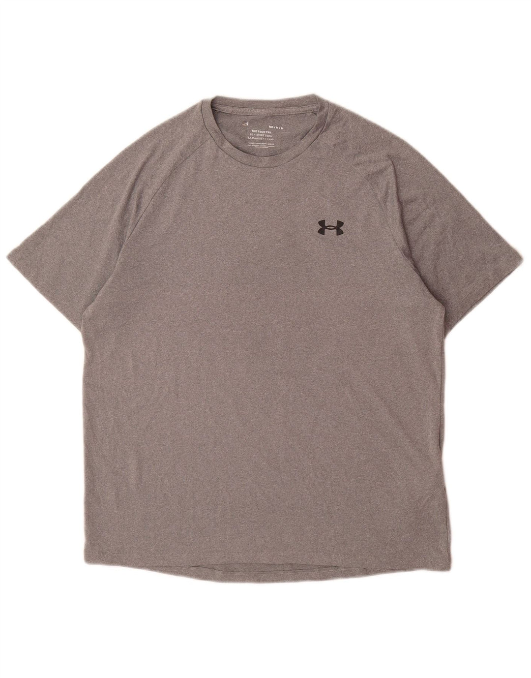 T-shirt da uomo Under Armour Top grigio medio in poliestere