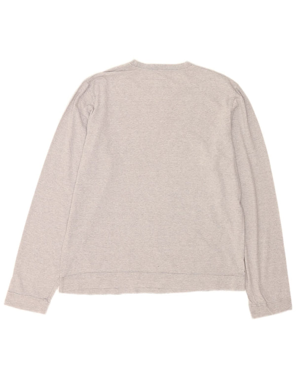 Calvin Klein Jeans Top grafico da uomo a maniche lunghe XL in cotone color block grigio