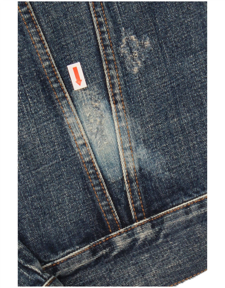 Giacca di jeans da uomo Meltin' Pot grande in cotone blu