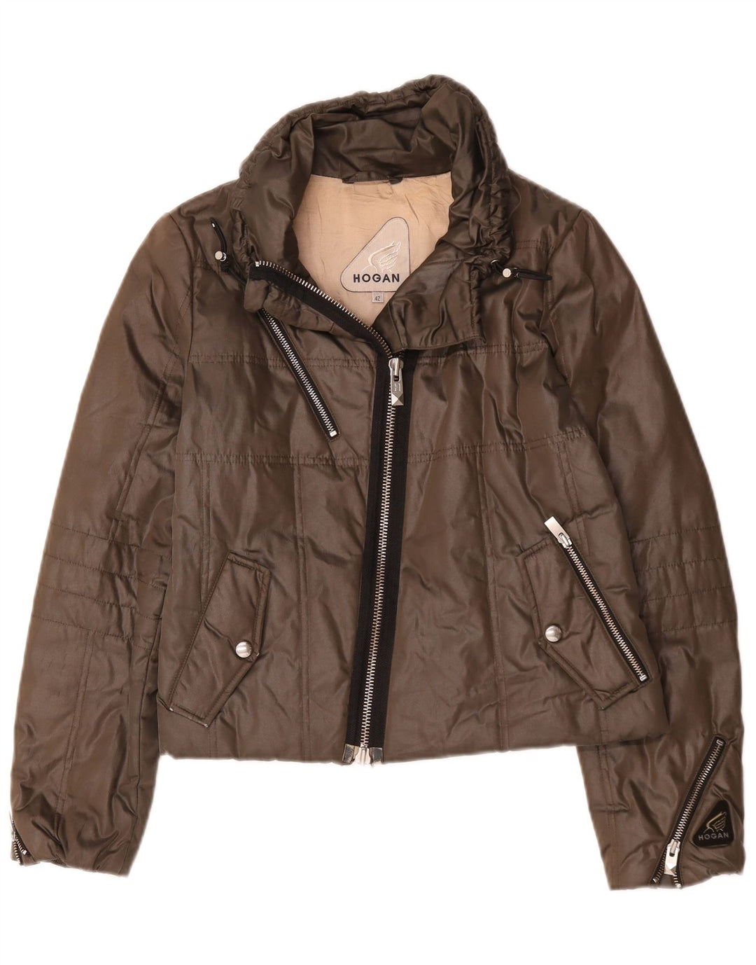 Piumino Donna Hogan IT 42 Marrone Medio Poliestere