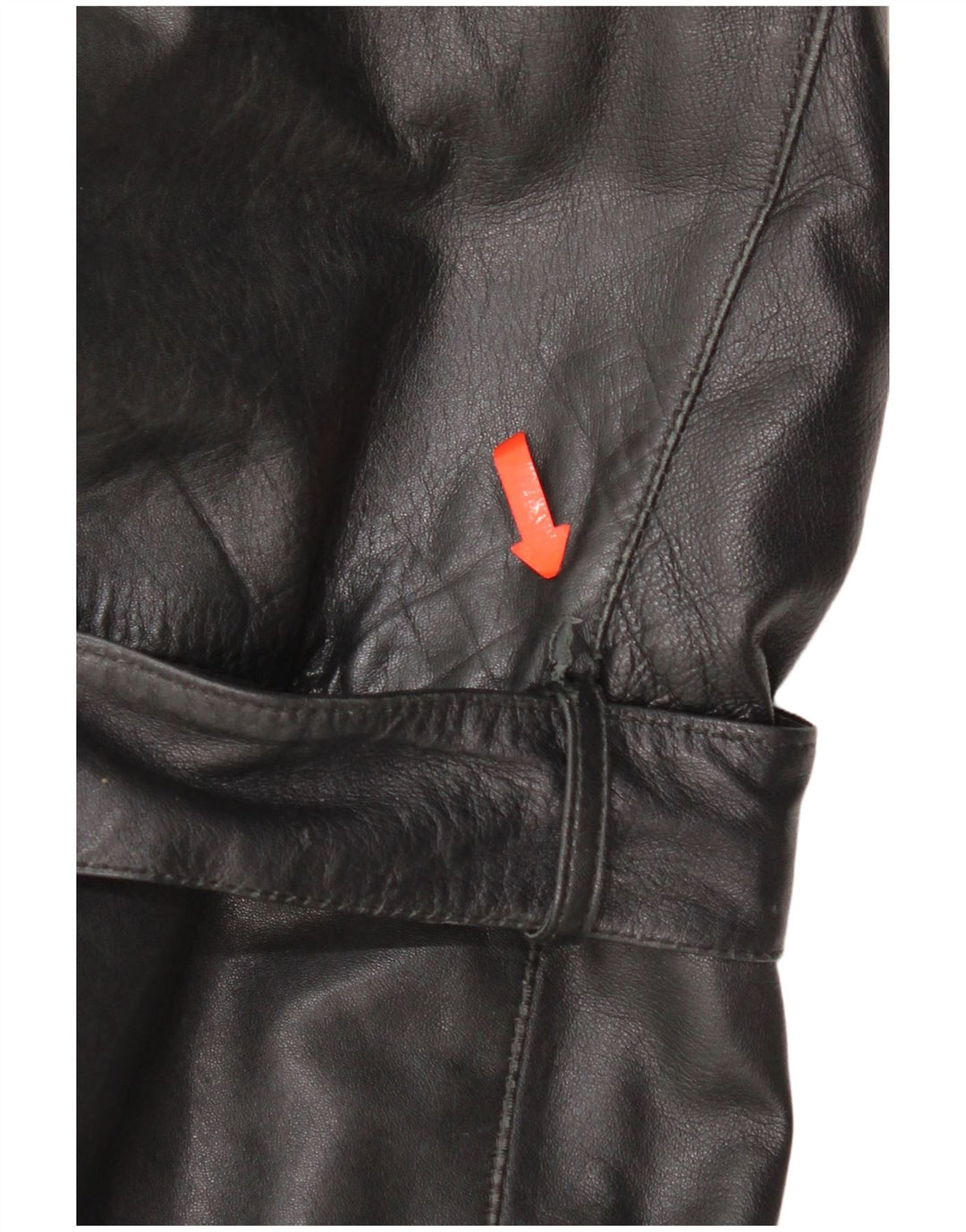 Giacca in pelle vintage da donna UK 16 grande in pelle nera
