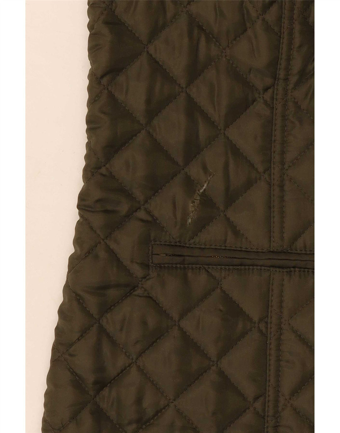 Gilet trapuntato da donna Tommy Hilfiger UK 12 medio poliestere kaki