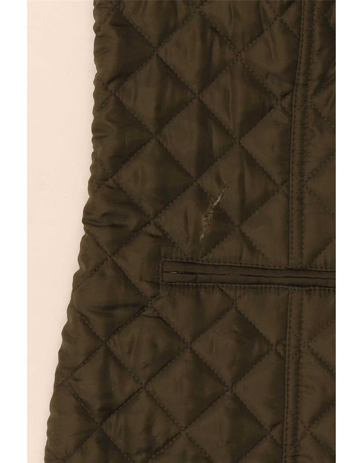 Gilet trapuntato da donna Tommy Hilfiger UK 12 medio poliestere kaki