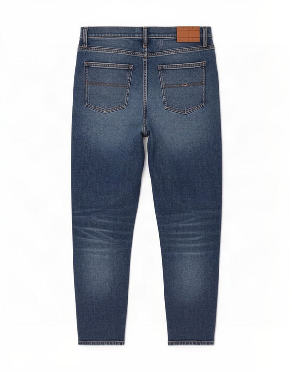 Tommy Hilfiger Donna Mom Jean Jeans affusolati corti a vita alta W29 L24 Blu