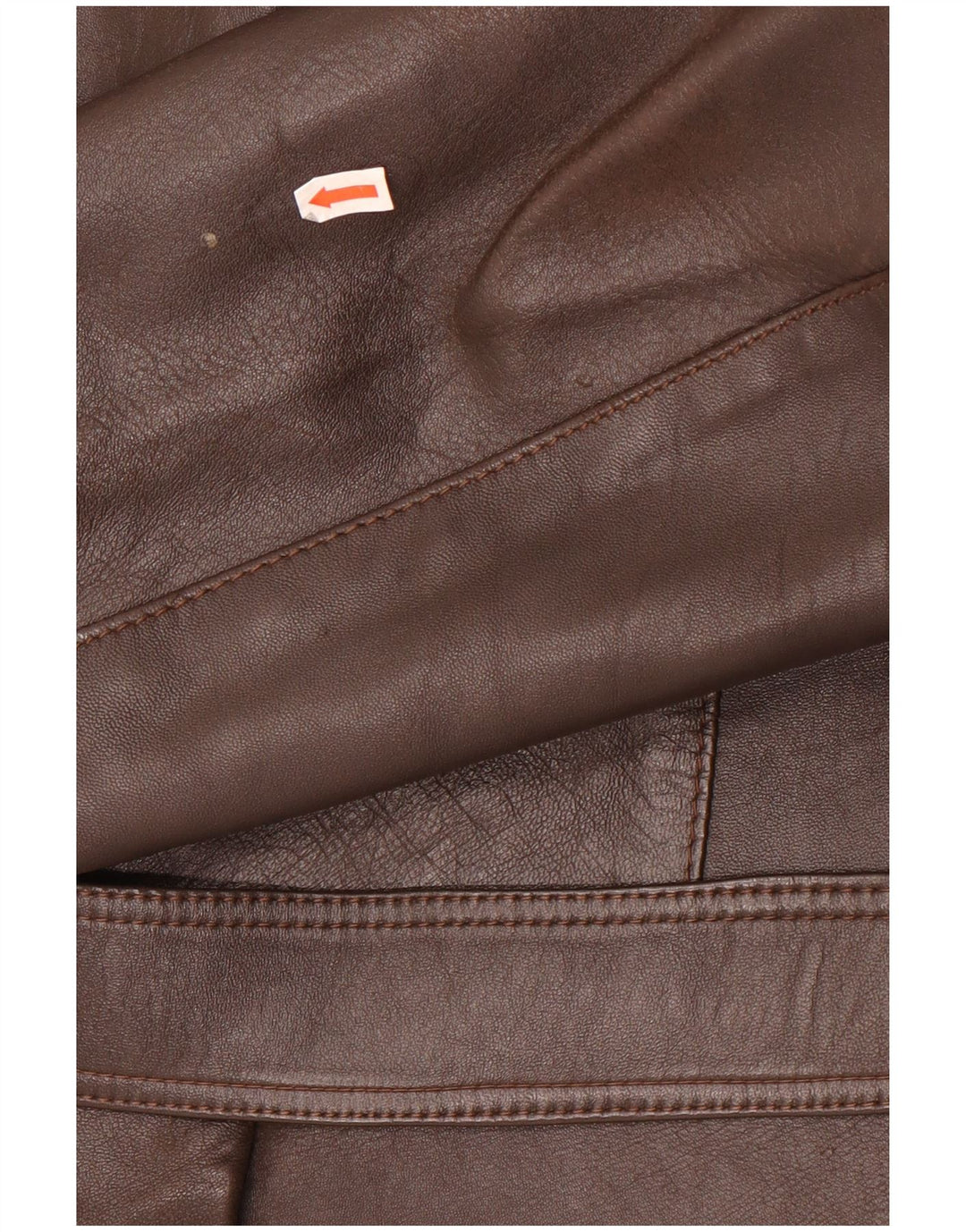 Giacca in pelle militare vintage da uomo UK 36 piccola marrone