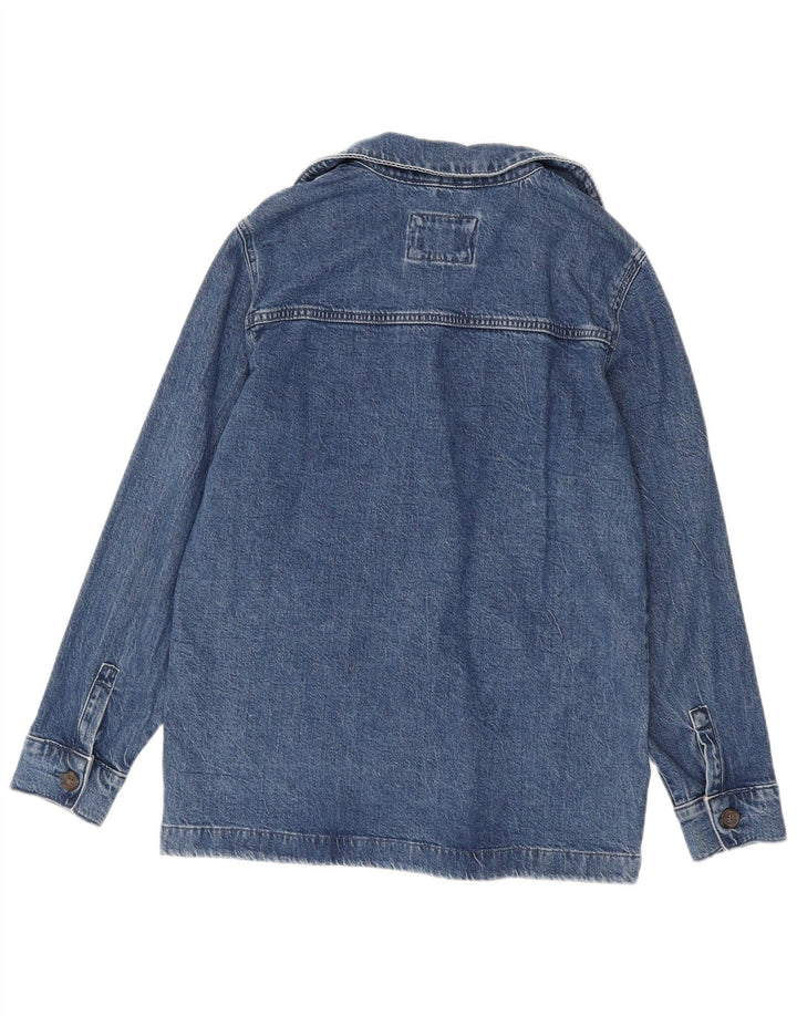 Giacca di jeans oversize da donna Marks & Spencer UK 10 piccola cotone blu