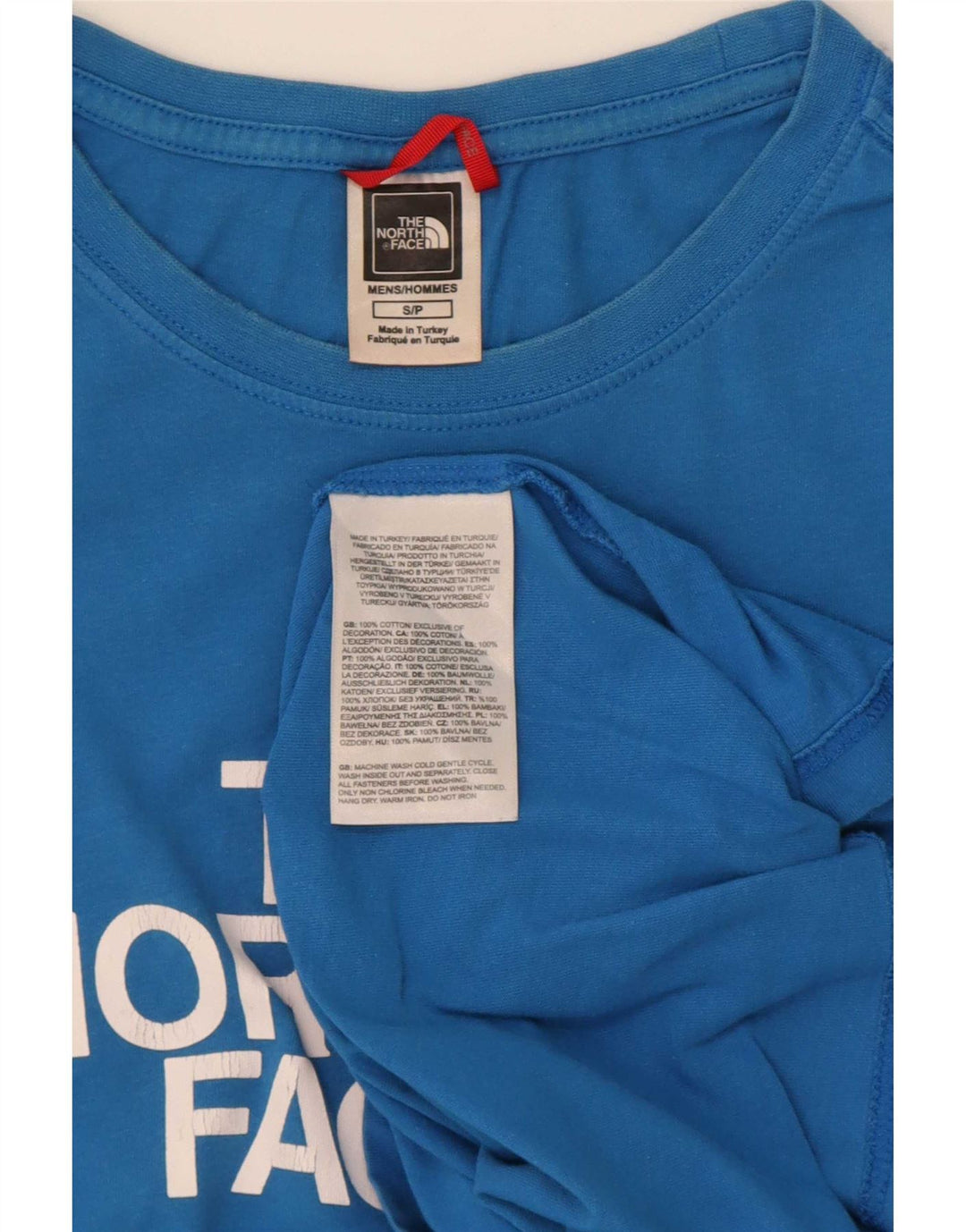T-shirt grafica da uomo The North Face Top in cotone blu piccolo