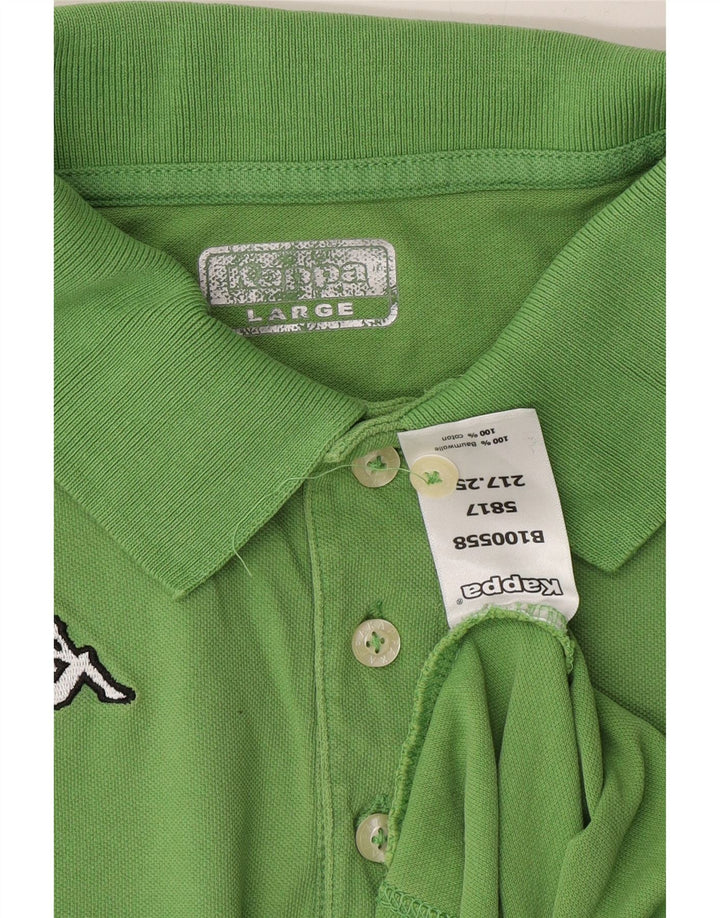 KAPPA Mens Polo Shirt Large Green Cotton Vintage Kappa and Second-Hand Kappa from Messina Hembry 