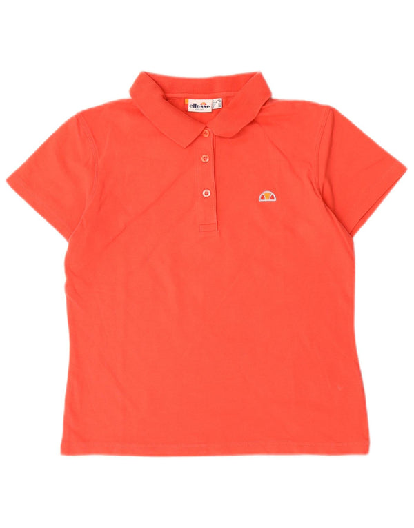 Polo da donna Ellesse UK 12 rosso medio in cotone