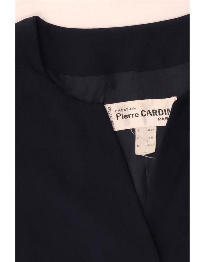 Giacca blazer a 3 bottoni da donna Pierre Cardin IT 42 medio blu navy