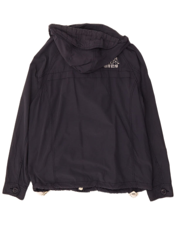 Giacca a vento con cappuccio da uomo Superdry UK 42 XL Cotone blu navy