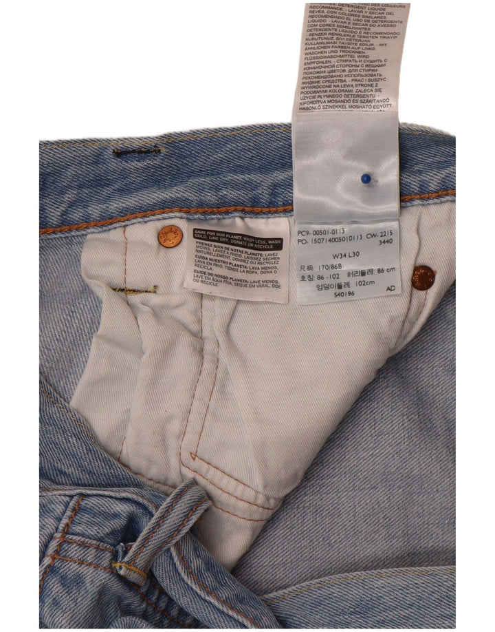 Jeans dritti da uomo Levi's W34 L30 in cotone blu