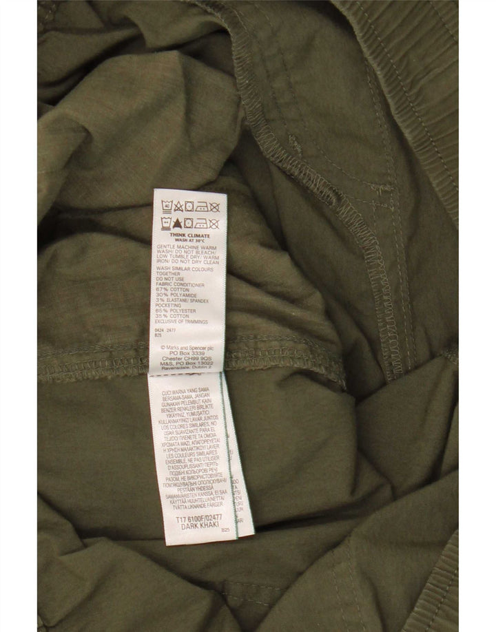 Pantaloni cargo dritti da uomo Marks & Spencer grandi W36 L28 cotone kaki