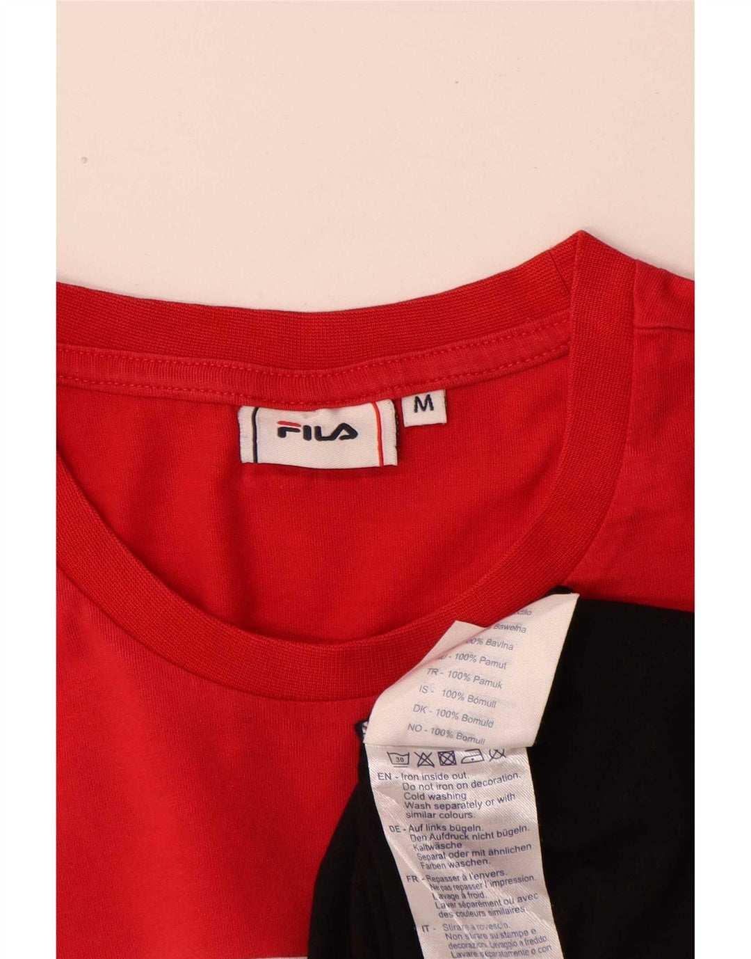 T-shirt grafica da uomo Fila Top in cotone color block medio multicolore