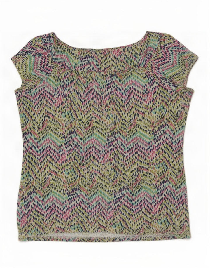 Top camicetta da donna M&Co UK 12 Viscosa geometrica multicolore media