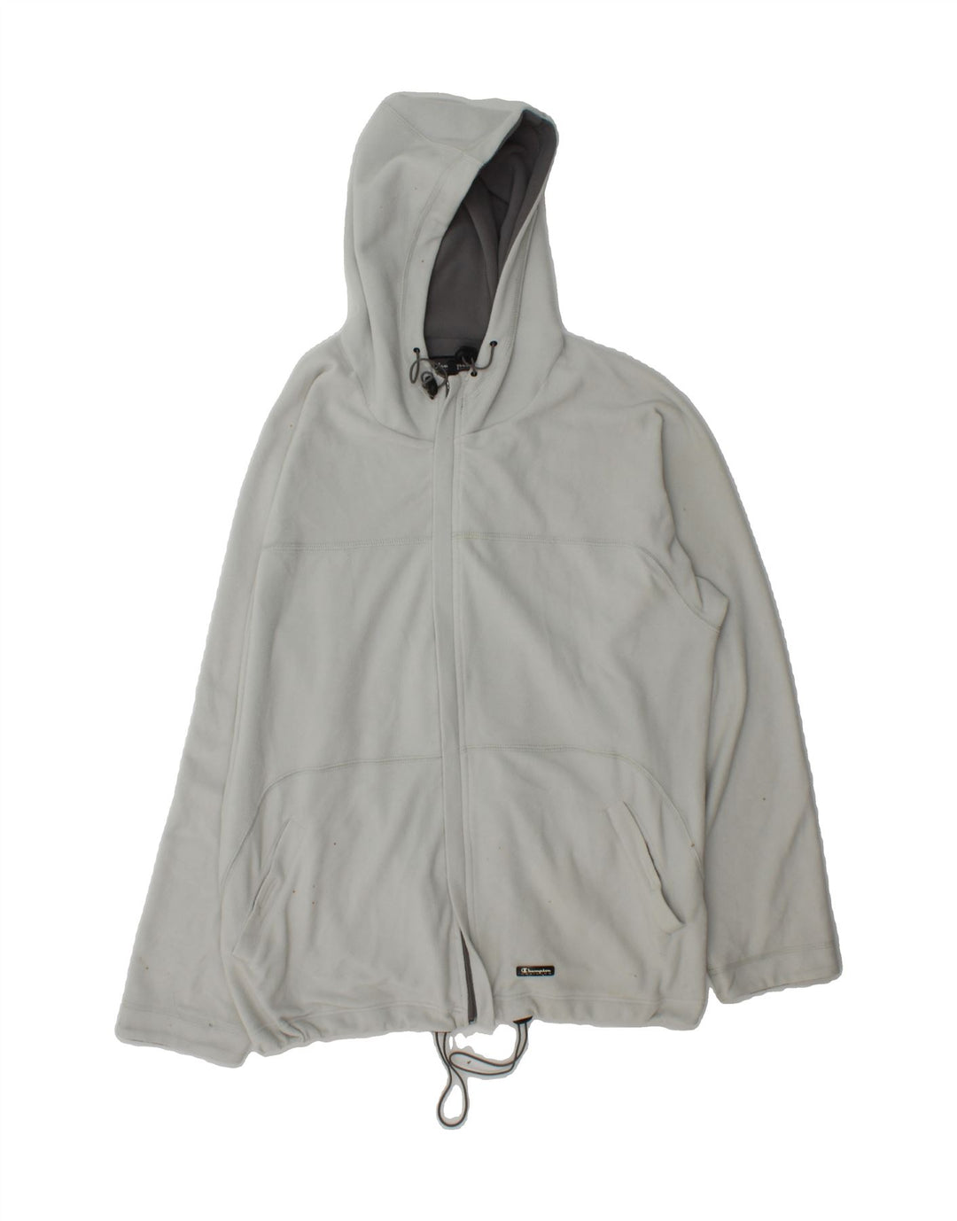 CHAMPION Mens Hooded Fleece Jacket UK 40 Large Blue Polyester Vintage Champion and Second-Hand Champion from Messina Hembry 