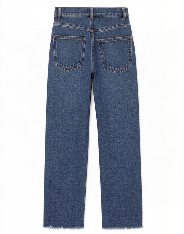 Jeans dritti da donna Zara EU 34 2XS W24 L28 Cotone blu