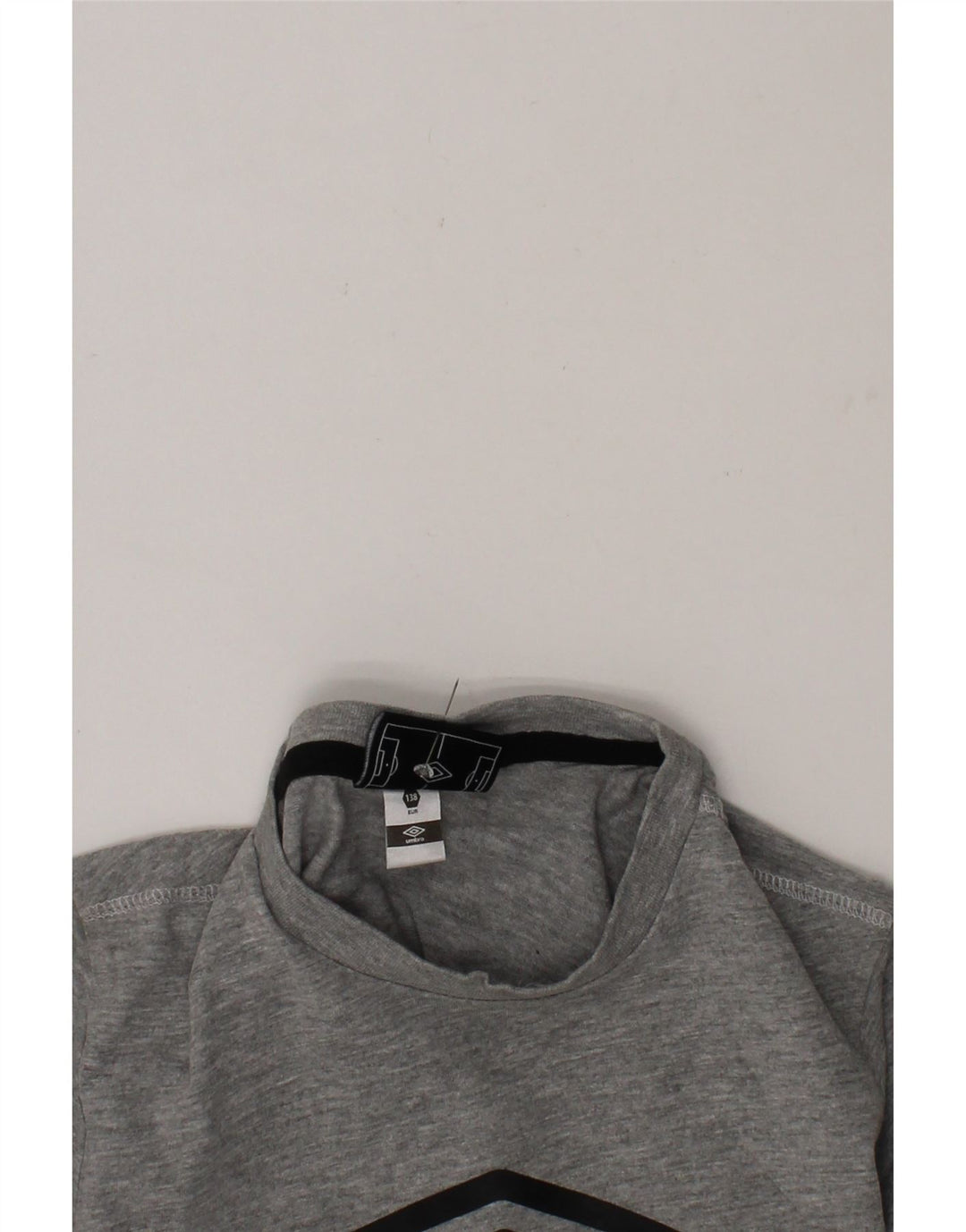 UMBRO Boys Graphic T-Shirt Top 9-10 Years Grey Cotton Vintage Umbro and Second-Hand Umbro from Messina Hembry 