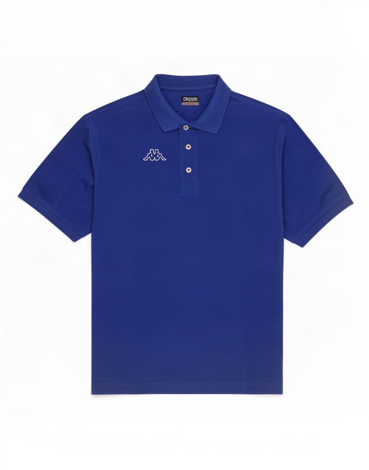 Polo Kappa Uomo Large Blu In Cotone