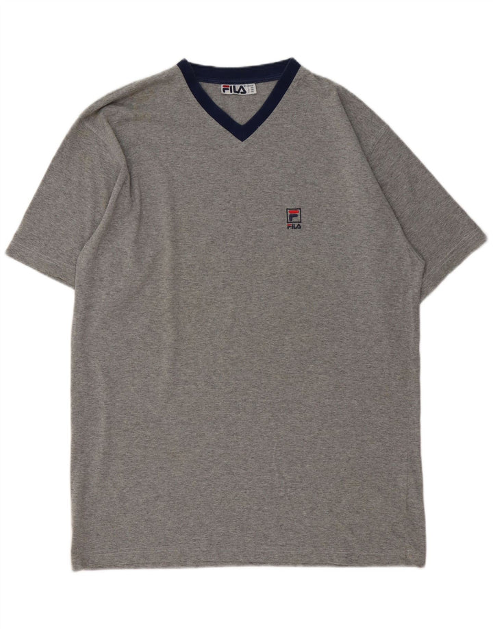 T-shirt da uomo Fila Top 2XL cotone chiazzato grigio