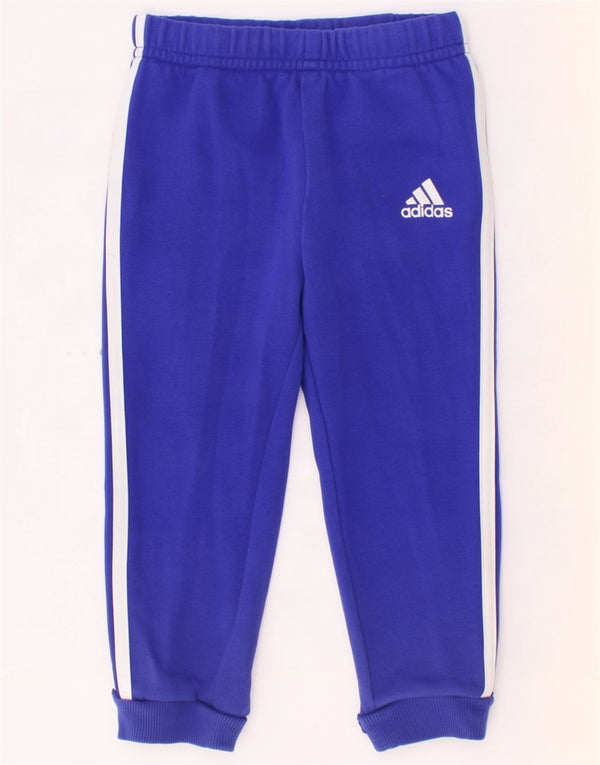 Adidas Baby Boys Joggers Tracksuit Trousers 12-18 Months Blue Cotton