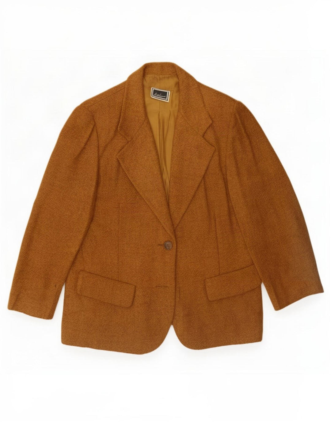 Luisa Spagnoli Giacca Blazer da Donna a 1 Bottone UK 14 Marrone Medio Chiazzato