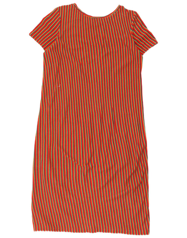 Abito a trapezio Trafaluc da donna Zara UK 14 Cotone a righe rosse medie