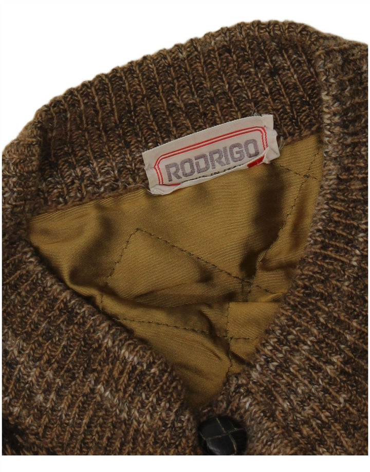 Maglione cardigan da uomo Rodrigo XL marrone geometrico