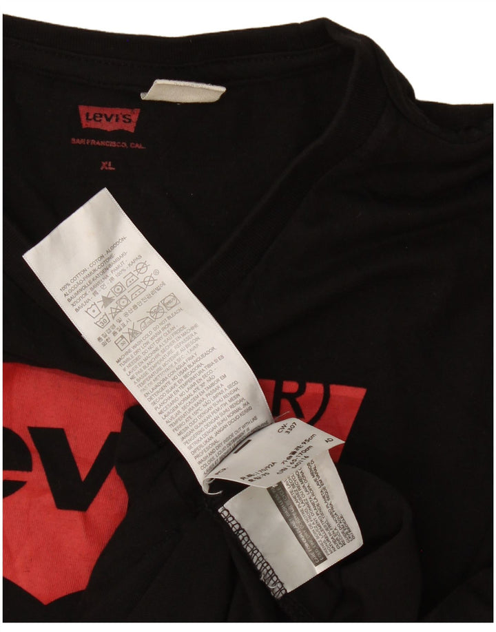 T-shirt grafica da uomo Levi's Top XL in cotone nero