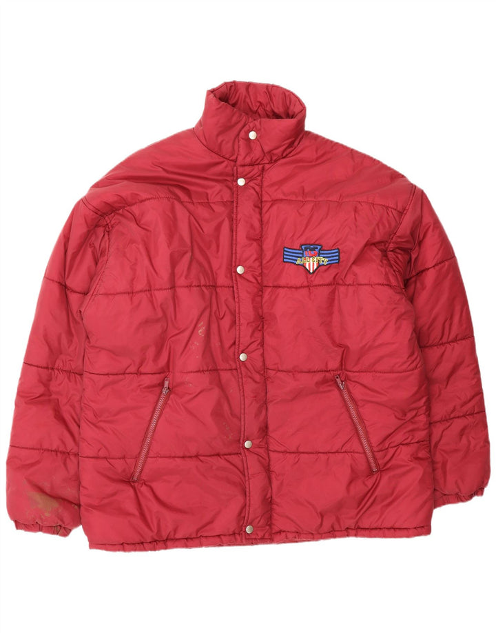 Giacca imbottita da uomo vintage UK 42 XL rossa