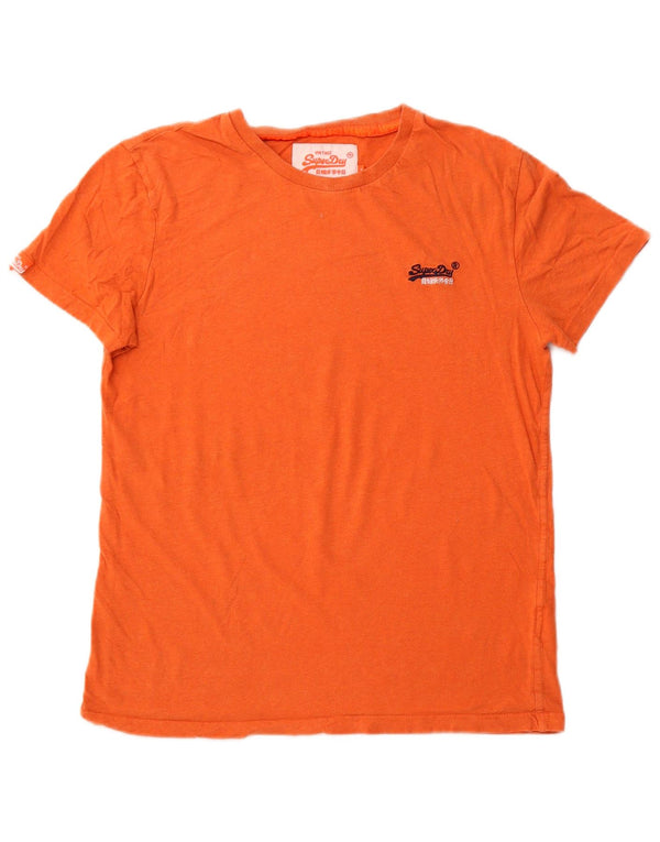 T-shirt grafica da uomo Superdry Top Small in cotone arancione