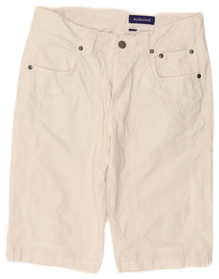 JECKERSON Bermuda da donna Pantaloncini casual W31 Cotone bianco medio